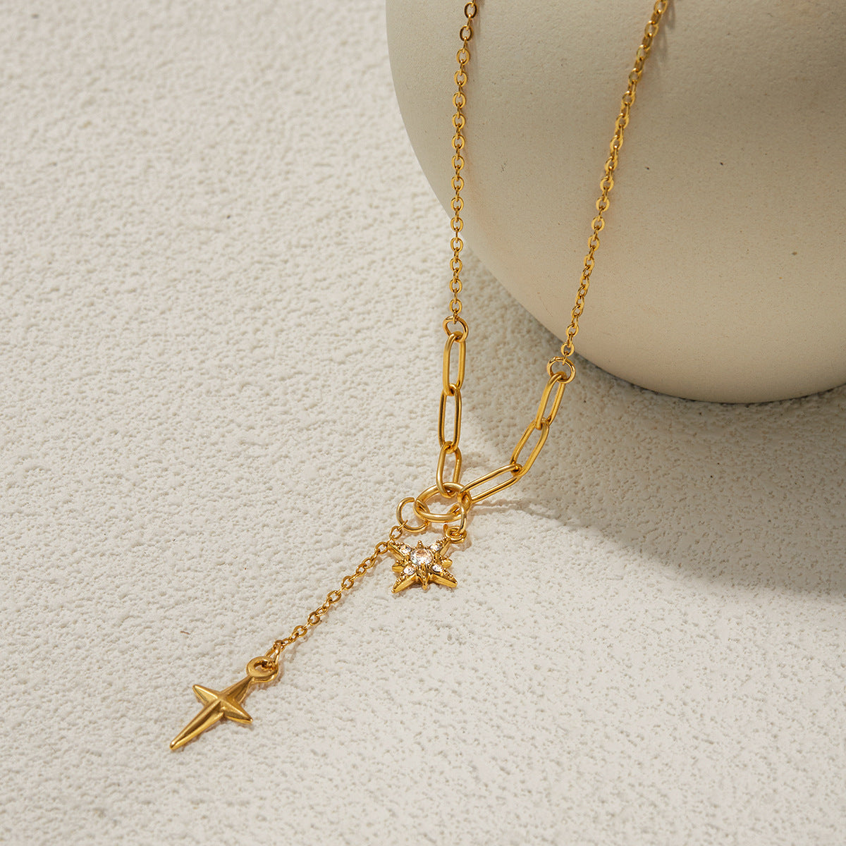 Star And Heart Charm Necklace — necklace, view 15