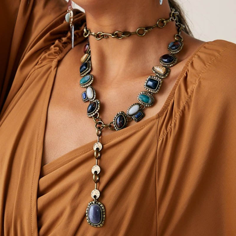 Colourful Pendant Statement Necklace — colorful necklace, view 3
