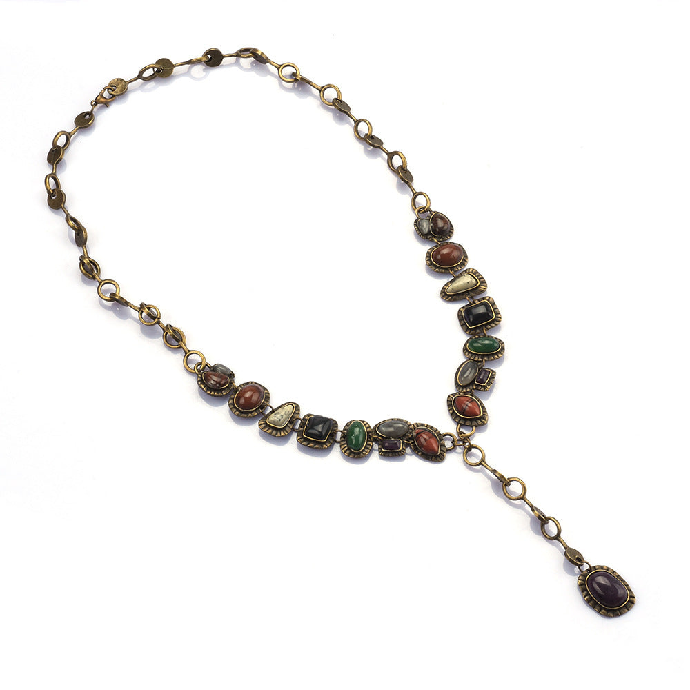 Colourful Pendant Statement Necklace — colorful necklace, view 4