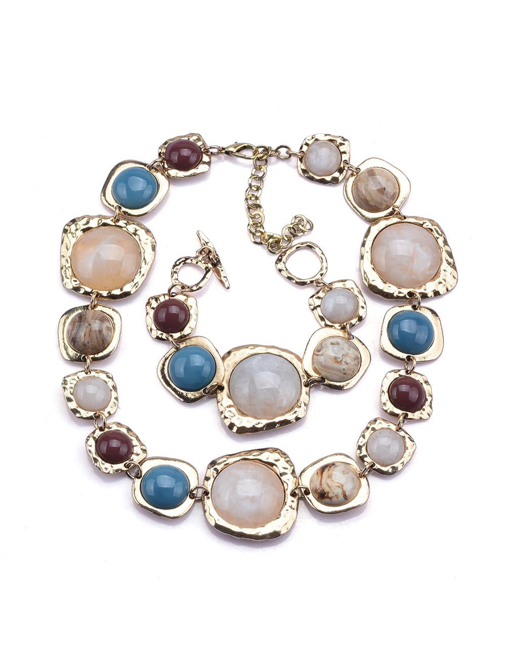 Geometric Bead Chain Bracelet — bracelet