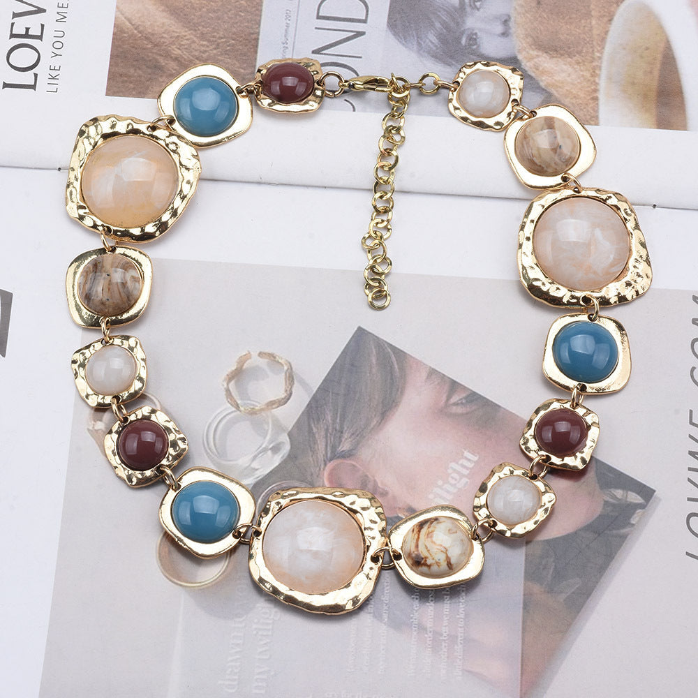 Geometric Bead Chain Bracelet — bracelet, view 3