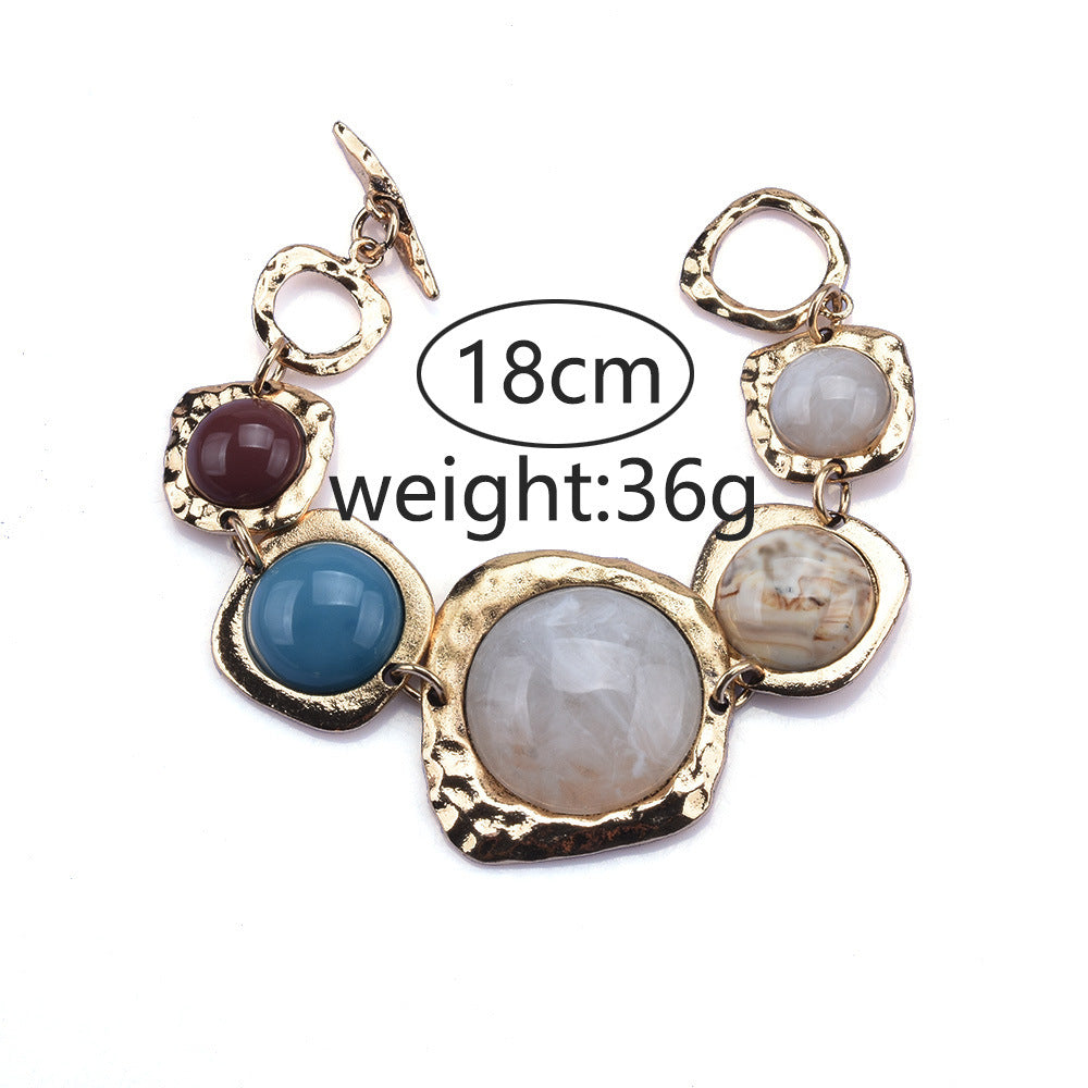 Geometric Bead Chain Bracelet — bracelet, view 5