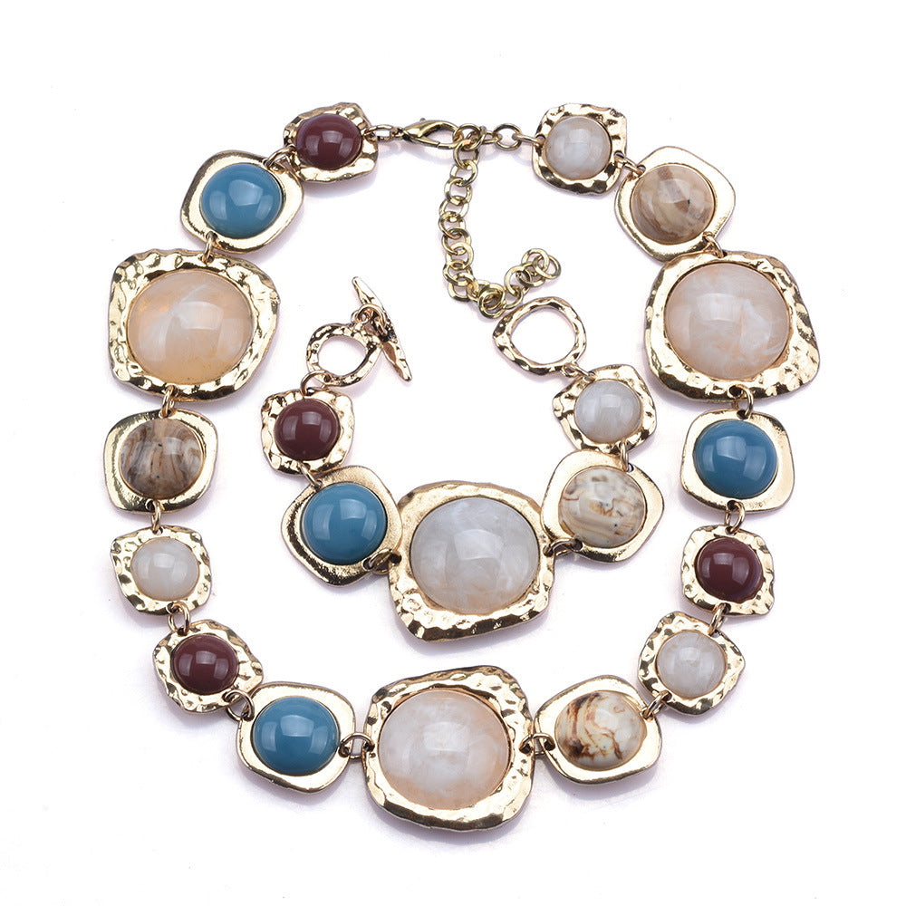 Geometric Bead Chain Bracelet — bracelet, view 7