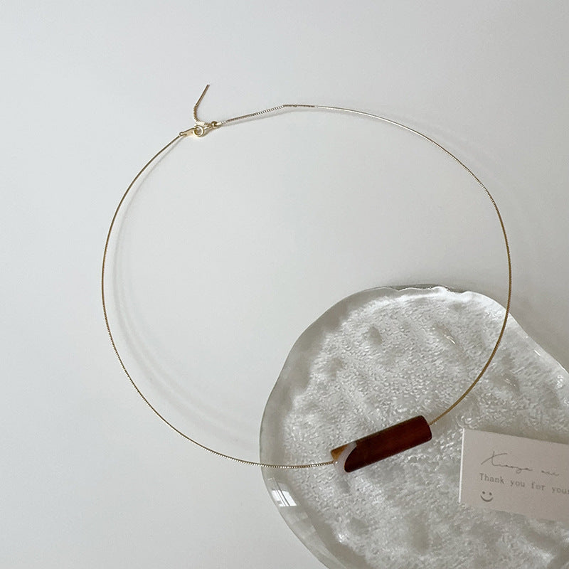 Resin Pendant Choker Necklace — necklace, view 5