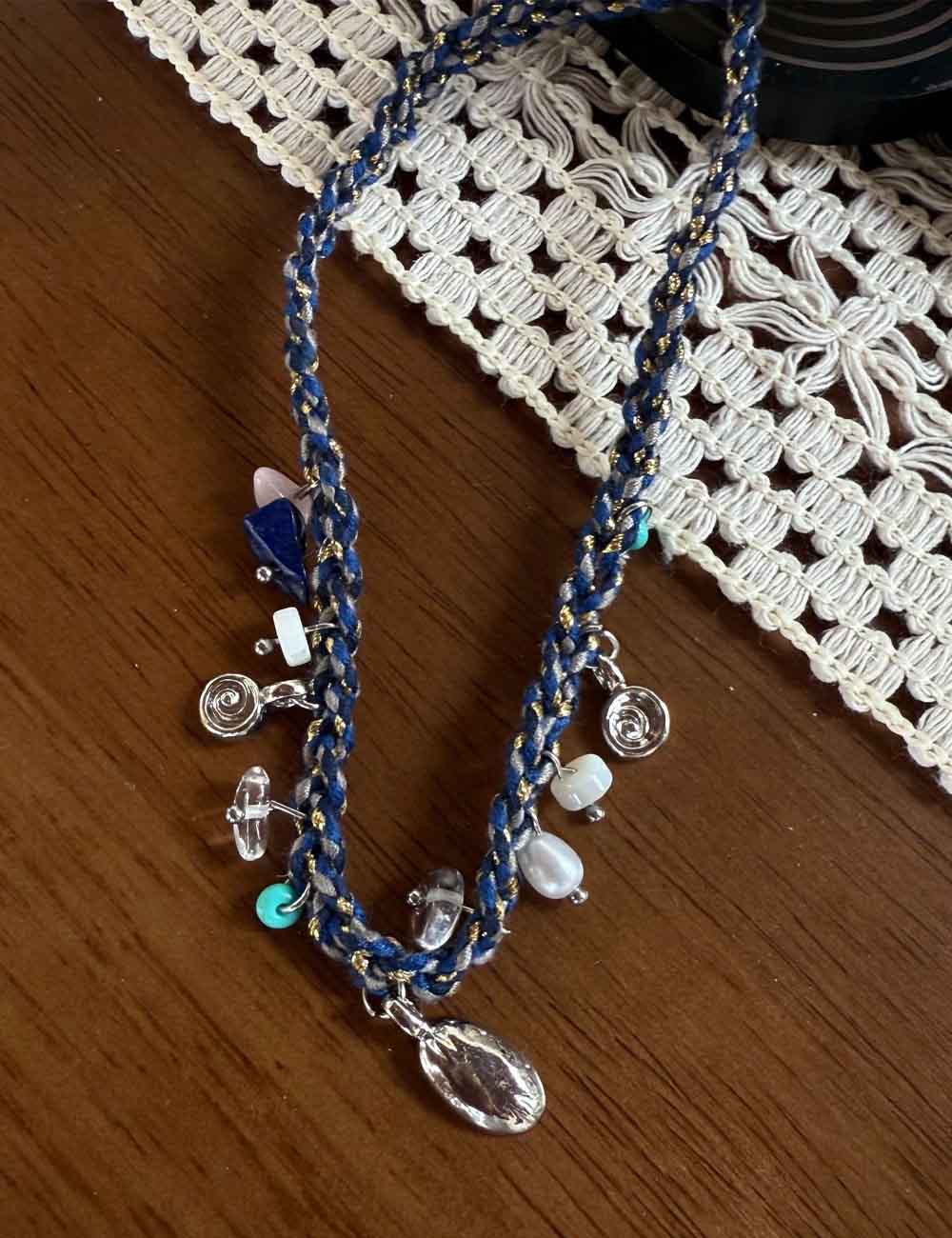 Shell Conch Braided Necklace — necklace