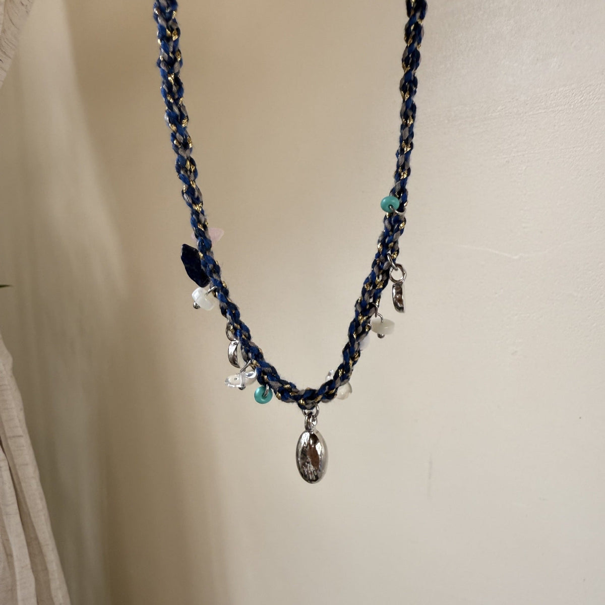 Shell Conch Braided Necklace — necklace, view 2