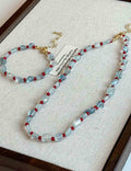Aquamarine Beaded Necklace — necklace
