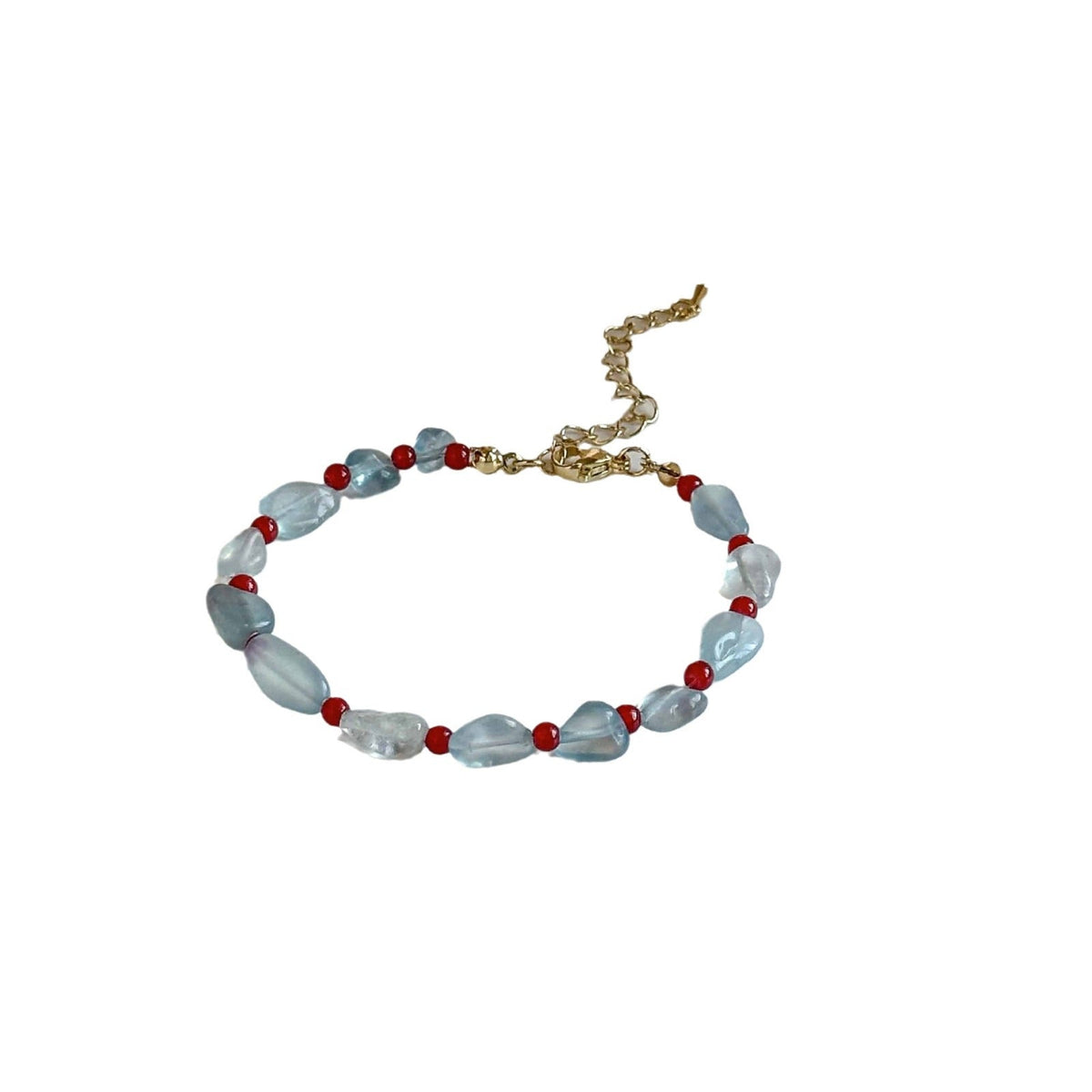 Aquamarine Beaded Necklace — necklace, view 6